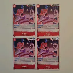 Bandai One Piece Card Game Buggy OP15-012 Character Cards x4 English Playset NM - Image 1