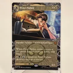 Peter Parker 0208 Borderless 0208 MTG Marvel's Spider-Man Mythic NP - Image 1