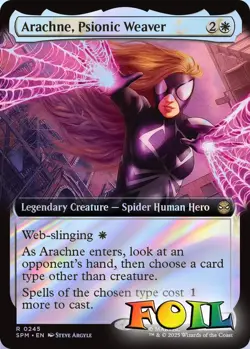 Arachne, Psionic Weaver Extended Art 0245 MTG Marvel's Spider-Man Rare NP Foil - Image 1