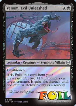 Venom, Evil Unleashed 0071 MTG Marvel's Spider-Man Common NP Foil - Image 1