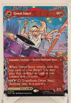 Gwen Stacy 0209 Borderless 0209 MTG Marvel's Spider-Man Mythic NP - Image 1
