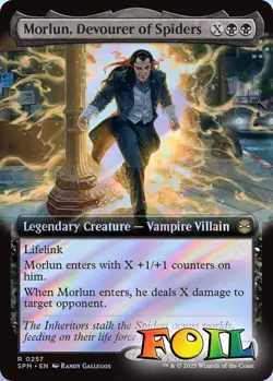 Morlun, Devourer of Spiders Extended Art 0257 MTG SPM Rare NP Foil - Image 1