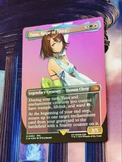 Yuna Hope of Spira Showcase Foil MTG Borderless Extension Used - Image 3