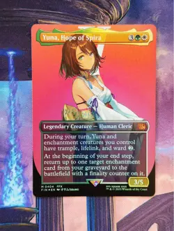 Yuna Hope of Spira Showcase Foil MTG Borderless Extension Used - Image 4