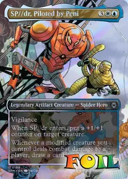 SP//dr, Piloted by Peni Borderless 0199 MTG Marvel's Spider-Man Uncommon NP Foil - Image 1