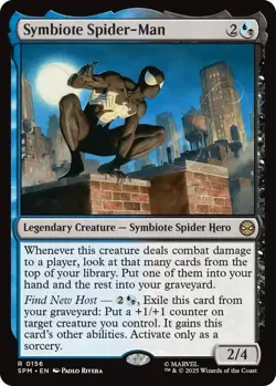 Symbiote Spider-Man 0156 MTG Marvel's Spider-Man Rare NP - Image 1