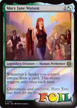 Mary Jane Watson 0134 MTG Marvel's Spider-Man Rare NP Foil - Image 1