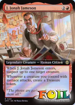 J. Jonah Jameson Extended Art 0261 MTG Marvel's Spider-Man Rare NP Foil - Image 1