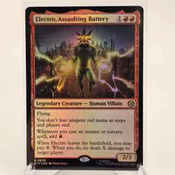 Electro, Assaulting Battery 0076 MTG Marvel's Spider-Man Rare NP Foil - Image 1