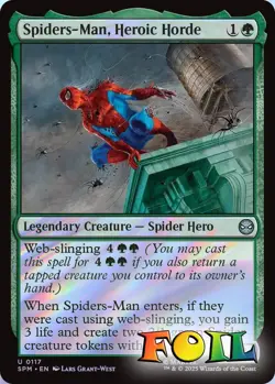 Spiders-Man, Heroic Horde 0117 MTG Marvel's Spider-Man Uncommon NP Foil - Image 1