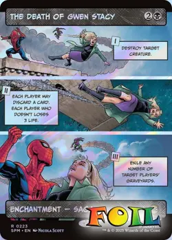 The Death of Gwen Stacy Borderless 0223 MTG Marvel's Spider-Man Rare NP Foil - Image 1