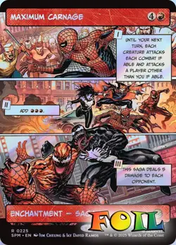 Maximum Carnage Borderless 0225 MTG Marvel's Spider-Man Rare NP Foil - Image 1