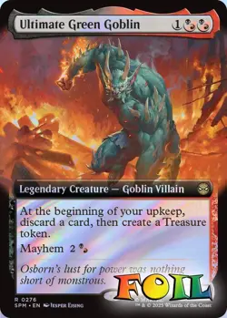 Ultimate Green Goblin Extended Art 0276 MTG Marvel's Spider-Man Rare NP Foil - Image 1
