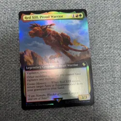 MTG Red XIII The Pride Warrior Extended Art Foil English - Image 1