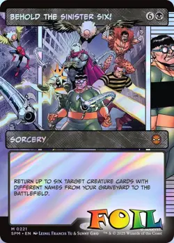 Behold the Sinister Six! Borderless 0221 MTG Marvel's Spider-Man Mythic NP Foil - Image 1