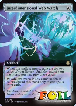 Interdimensional Web Watch Extended Art 0278 MTG SPM Rare NP Foil - Image 1