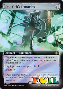 Doc Ock's Tentacles Extended Art 0277 MTG Marvel's Spider-Man Rare NP Foil - Image 1