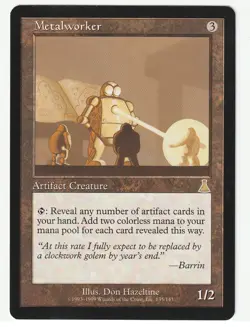 Metalworker Urza's Destiny Magic Gathering MTG 135/143 Artifact Premodern 1 of 4 - Image 1