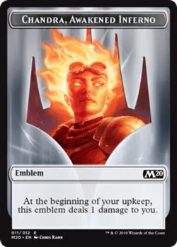 Emblem - Chandra, Awakened Inferno x1 NM Magic the Gathering 1x Magic 2020 mtg c - Image 1