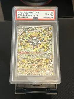 2024 Pokemon Surging Sparks - Magneton Black Star Promo No. 159 PSA 10 - Image 3