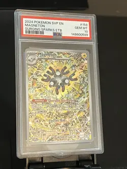 2024 Pokemon Surging Sparks - Magneton Black Star Promo No. 159 PSA 10 - Image 5