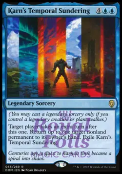 Karn's Temporal Sundering 1x FOIL DOM MTG Dominaria Rare MINT blue - Image 1