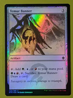 FOIL Temur Banner x1 Khans of Tarkir x1 Magic the Gathering MTG - Image 1