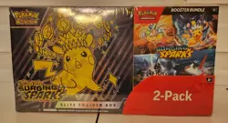 Pokemon Surging Sparks Elite Trainer Box and Booster Bundle Costco 2-Pack Sealed - Image 1