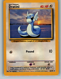 Base Set Pokemon TCG WOTC Dratini 26/102 - Image 1