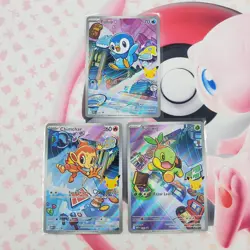 Piplup 042 + Chimchar 041 + Turtwig 040 - First Partner Pokemon Cards - #L381 - Image 1
