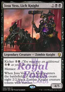 Josu Vess, Lich Knight 1x FOIL DOM MTG Dominaria Rare MINT black - Image 1
