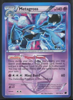 Metagross Full Holo 52/116 Pokemon Plasma Freeze - Image 1