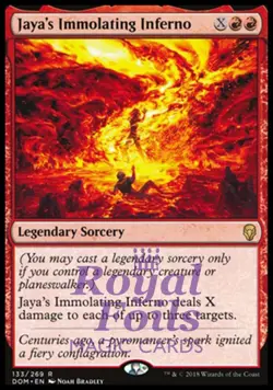 Jaya's Immolating Inferno 1x FOIL DOM MTG Dominaria Rare MINT red - Image 1
