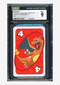 Pokemon CGC 9 Charizard Red 2021 Pokemon Pocket Uno Japanese - Image 1