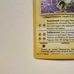 Pokemon Magneton Holo Rare Fossil 1999 80 HP Sonicboom 20 11/62 - Image 4
