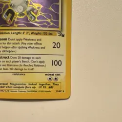 Pokemon Magneton Holo Rare Fossil 1999 80 HP Sonicboom 20 11/62 - Image 5
