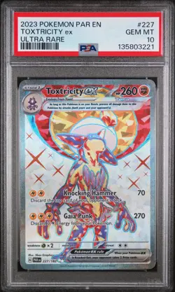 Pokemon Paradox Rift Toxtricity ex 227 PSA 10 - Image 1