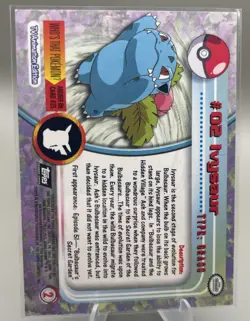 NM Topps Ivysaur 02 Pokemon Tv Animation 1999 - Image 2