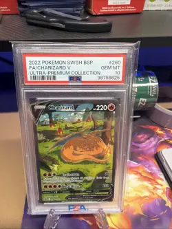 Pokemon Charizard V Ultra-Premium Coll. Full Alt Art Promo SWSH260 PSA 10 - Image 1
