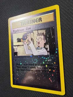 Professor Elm 3 BEST | WotC Promo | REVERSE HOLO | Vintage Pokemon LP Swirls! - Image 3