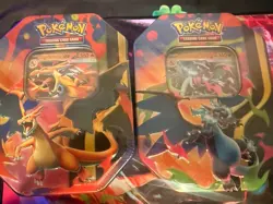 Pokemon Mega Charizard X-EX Premium Collection Set - M Charizard Y-EX Sealed Tin - Image 1