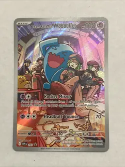 Pokemon Team Rocket's Wobbuffet Holo Promo Full Art SVP203 Scarlet & Violet 110… - Image 1