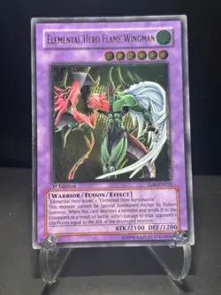 YUGIOH! Elemental Hero Flame Wingman TLM-EN035 Ultimate Rare 1st Edition - Image 1
