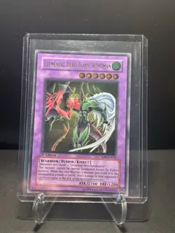 YUGIOH! Elemental Hero Flame Wingman TLM-EN035 Ultimate Rare 1st Edition - Image 3