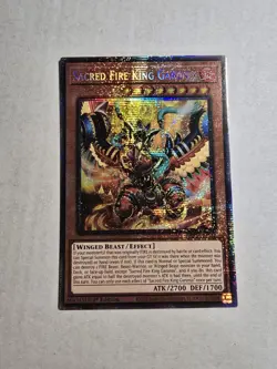 Yugioh! 1x Sacred Fire King Garunix RA05-EN031 Starlight Rare 1st Ed NM - Image 1