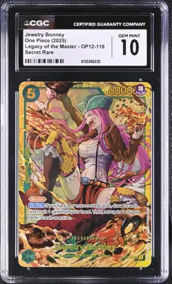 One Piece GRADED Jewelry Bonney OP12-118 SEC 10 CGC ENGLISH - Image 1
