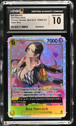 ONE PIECE BOA HANCOCK SR ENGLISH PRB02-017 CGC PRISTINE 10 BLACK LABEL WAIFU - Image 1