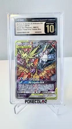 Moltres Zapdos Articuno GX SM201 Black Star Promo Pokemon Card CGC Pristine 10 - Image 1