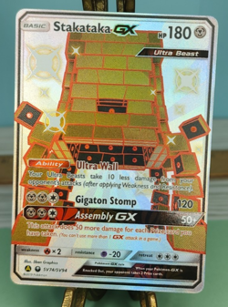 Pokemon Card Stakataka GX SV74/SV94 Hidden Fates Full Art Ultra Rare Trading TCG - Image 1