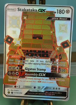 Pokemon Card Stakataka GX SV74/SV94 Hidden Fates Full Art Ultra Rare Trading TCG - Image 2